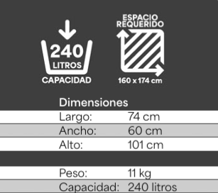 Contenedor de Basura 240 litros - Imagen 2