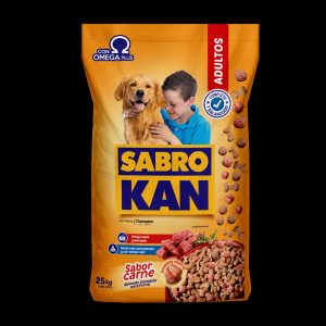 SabroKan Adulto 25 kilos, sabor carne. Con omega plus.