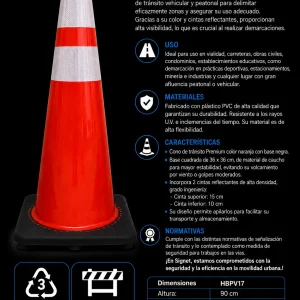 Cono de Tránsito Premium